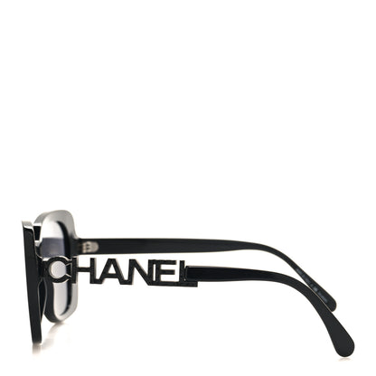 Chanel Acetate Strass Square Sunglasses 5422-B Black 3 of 8