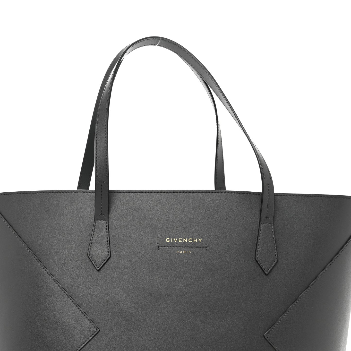 Smooth Calfskin Wing Shopper Tote Grey