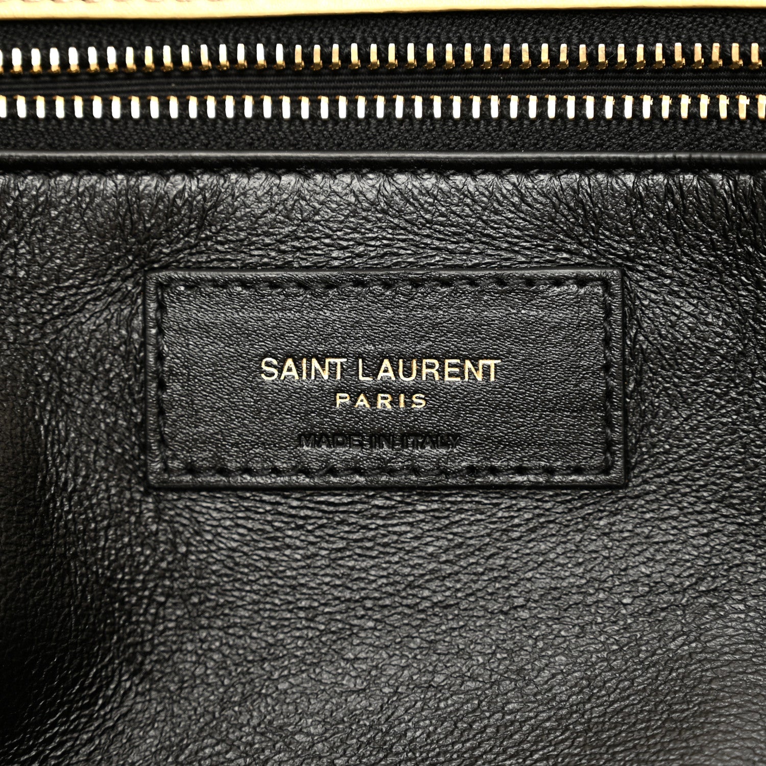 Saint Laurent Shearling Lambskin Quilted Sade Puffer Envelope Clutch Natural Beige 6 of 11