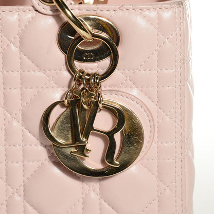 Christian Dior Lambskin Cannage Medium Lady Dior Rose Poudre 6 of 9