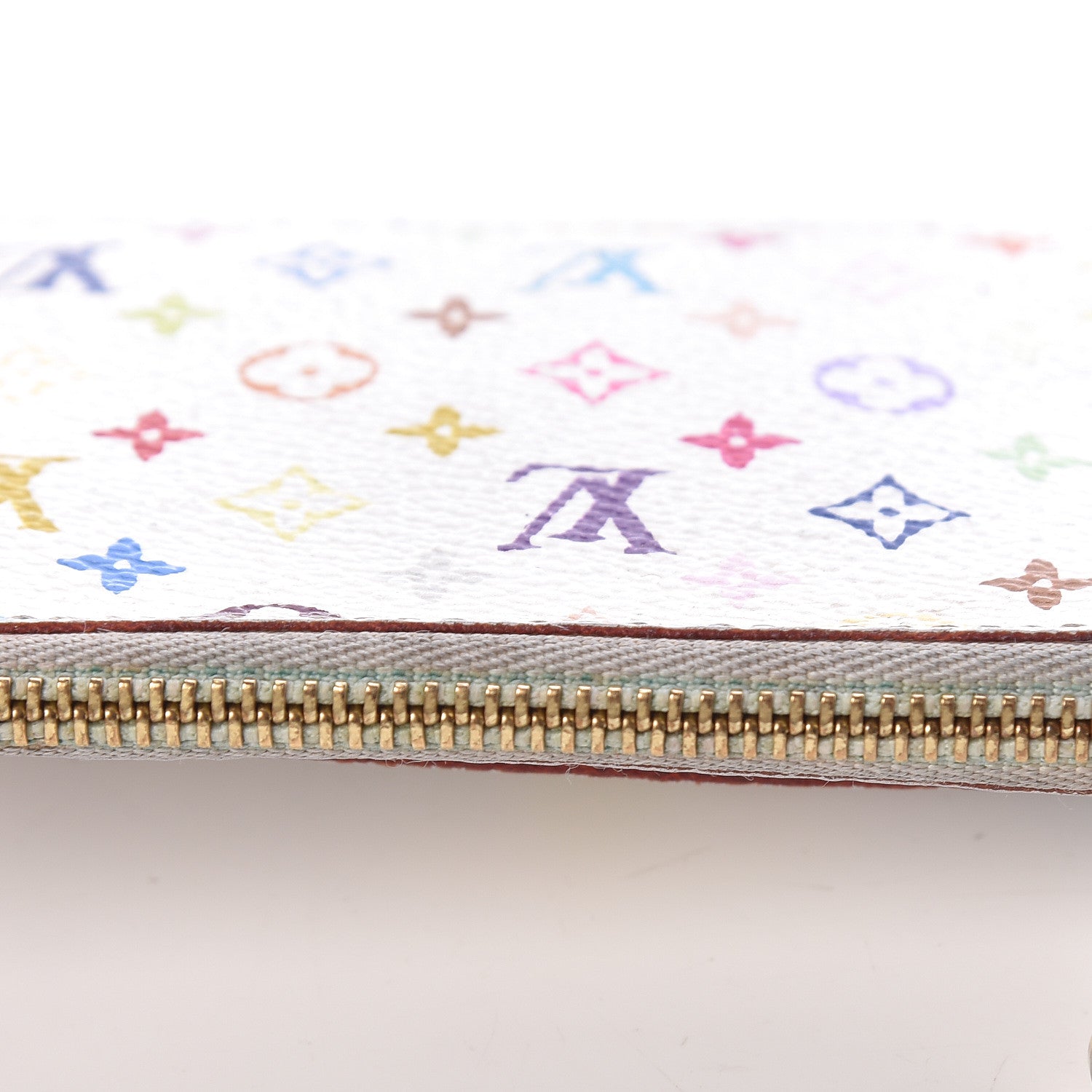 Louis Vuitton Monogram Multicolor Key Pouch White Litchi 9 of 16