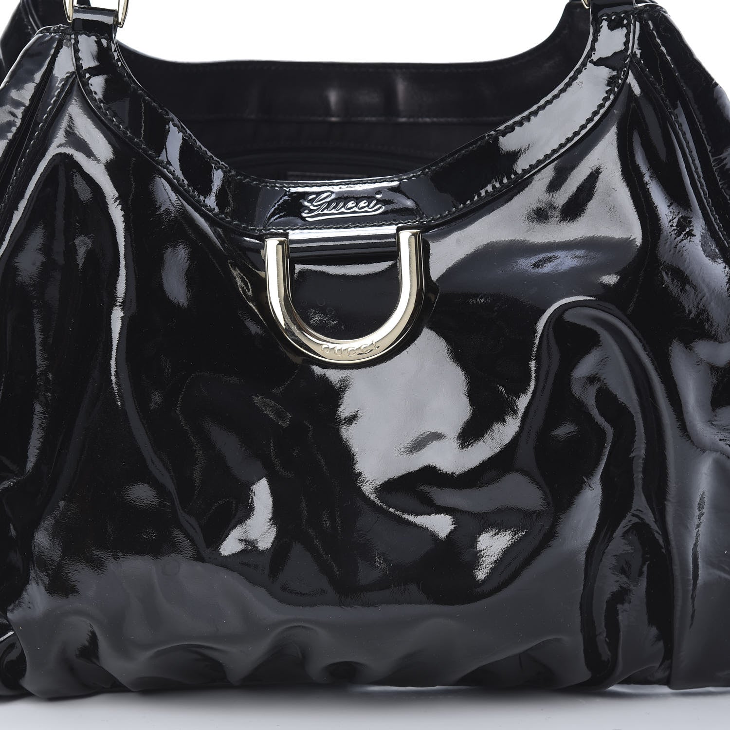 Gucci Patent D Ring Large Hobo Black 8 of 12