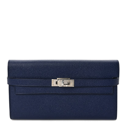 Hermes Epsom Kelly Longue Wallet Bleu Saphir 1 of 6
