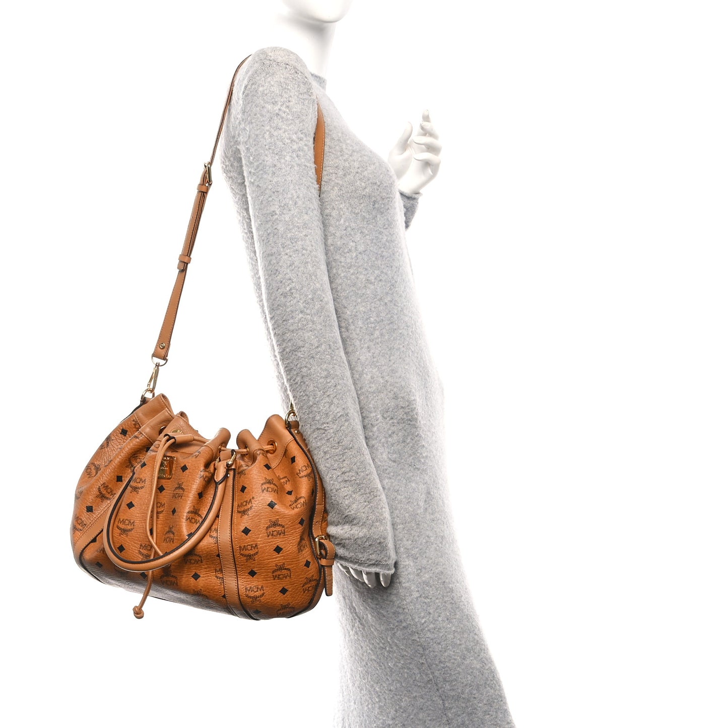 Visetos Drawstring Shopper Cognac