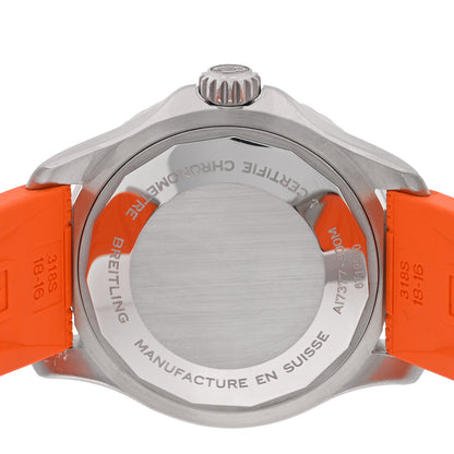 Breitling Stainless Steel Rubber 36mm Superocean II Automatic Watch Tangarine A17377211O1S1 4 of 5