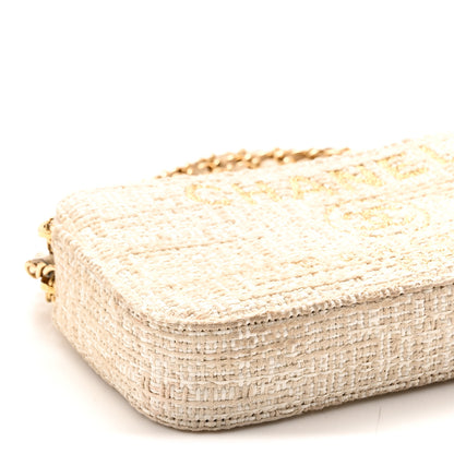 Chanel Canvas Small Deauville Clutch With Chain Light Beige 11 of 12