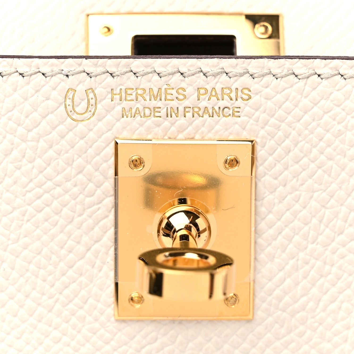 Hermes Epsom Horseshoe Mini Kelly Sellier 20 Craie Etoupe 6 of 10