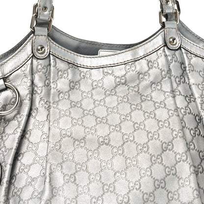 Gucci Guccissima Large Sukey Tote Silver 8 of 12