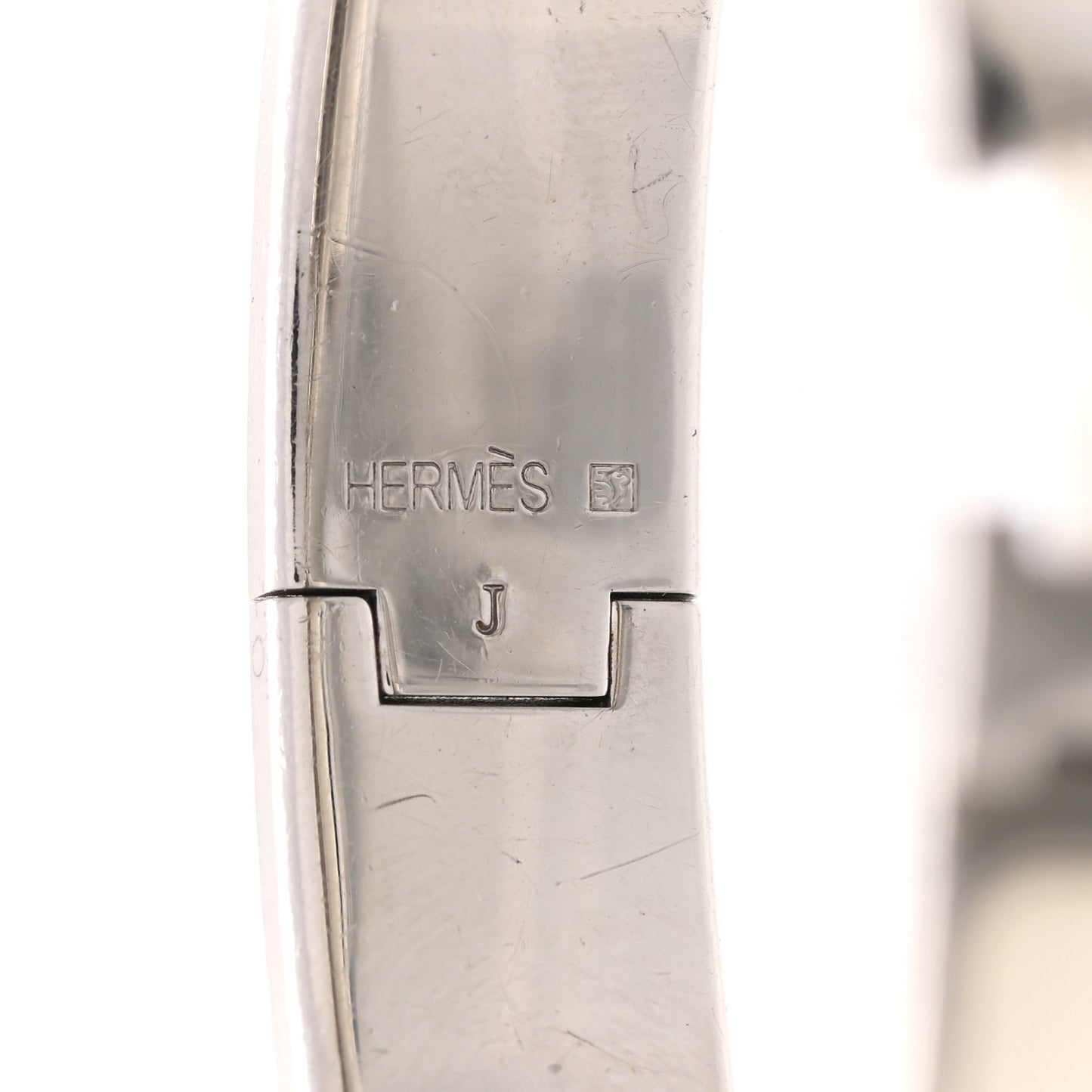 Enamel Narrow Clic Clac H Bracelet PM White