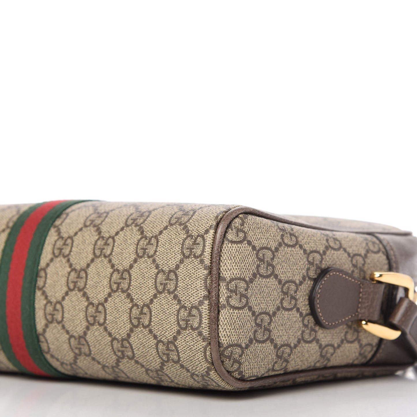 GG Supreme Monogram Web Small Ophidia Shoulder Bag Brown