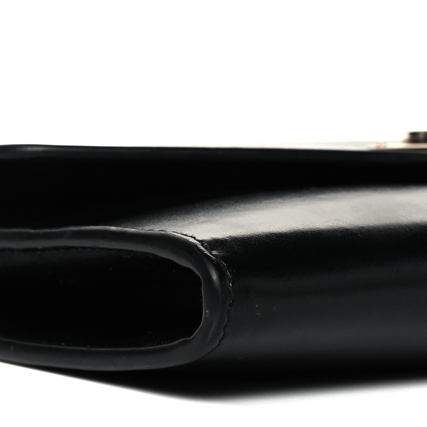 Celine Shiny Smooth Calfskin C Wallet On Chain Bag Black 7 of 9