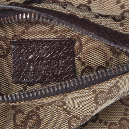 Gucci GG Monogram Double Pocket Belt Bag Dark Brown 6 of 7