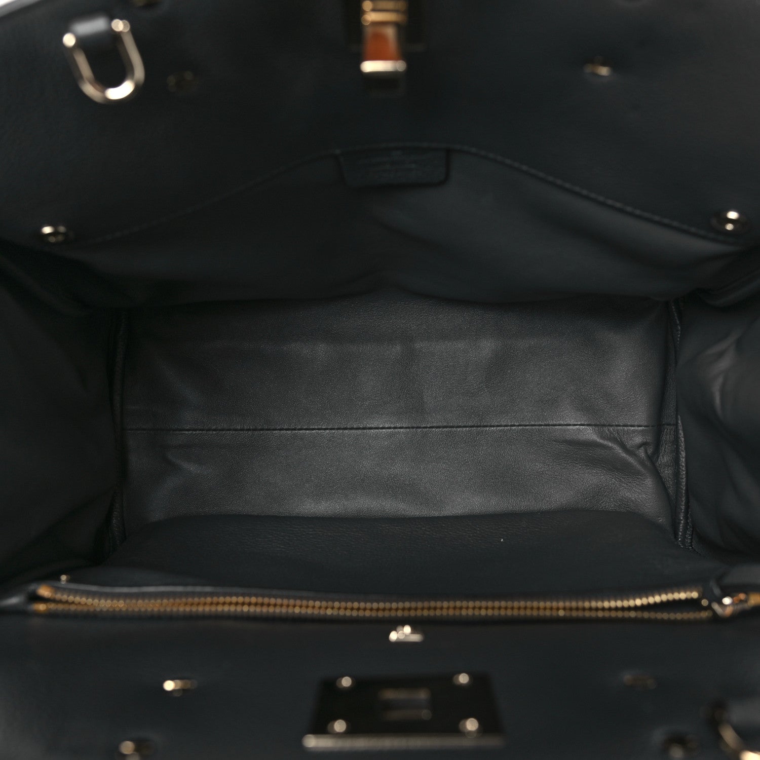 Salvatore Ferragamo Calfskin Studio Bag Dark Grey 6 of 9
