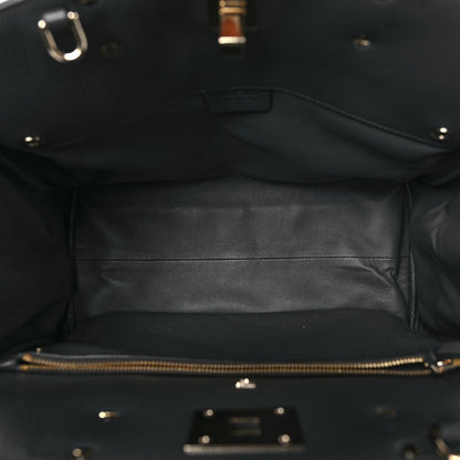 Salvatore Ferragamo Calfskin Studio Bag Dark Grey 6 of 9
