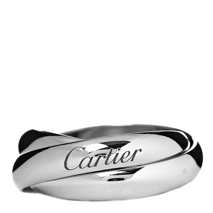 Cartier 18K White Gold Classic Trinity Ring 49 4.75 1 of 5