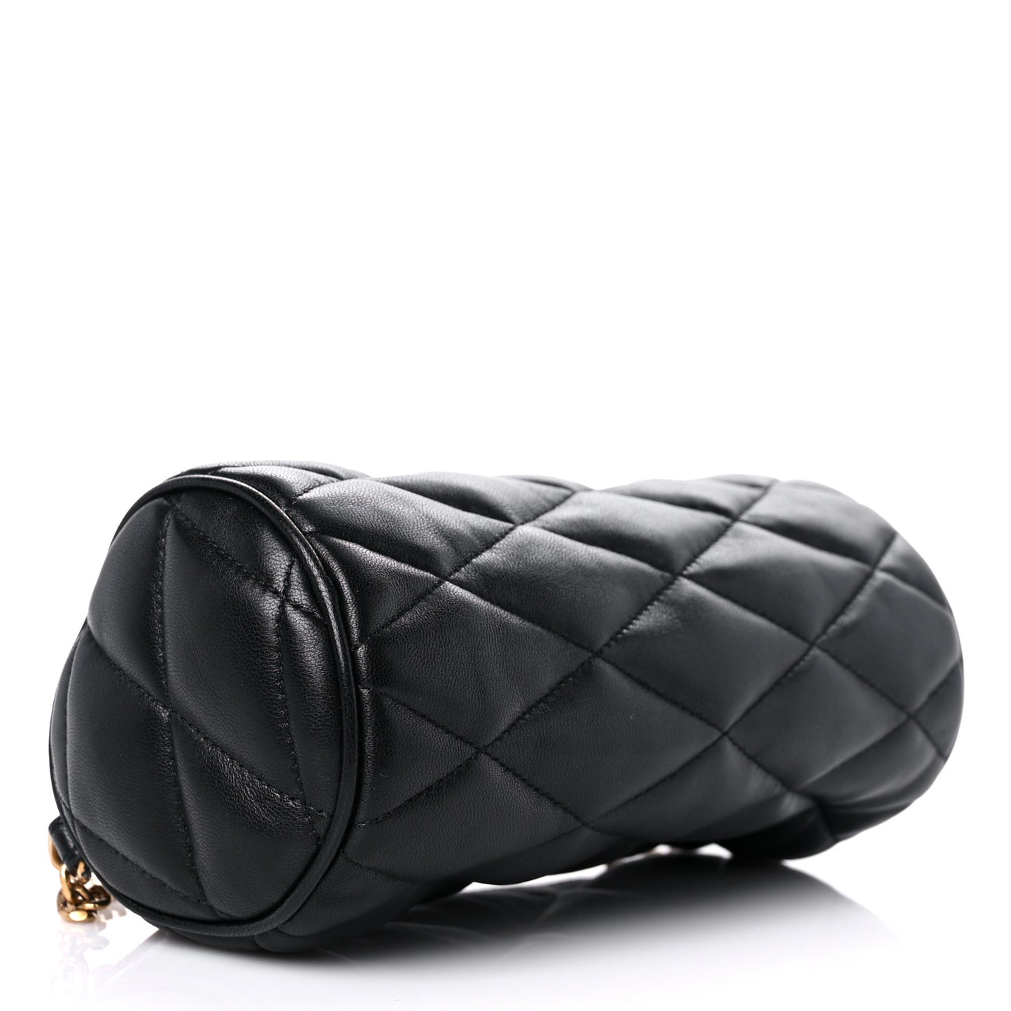 Lambskin Monogram Mini Sade Tube Bag Black