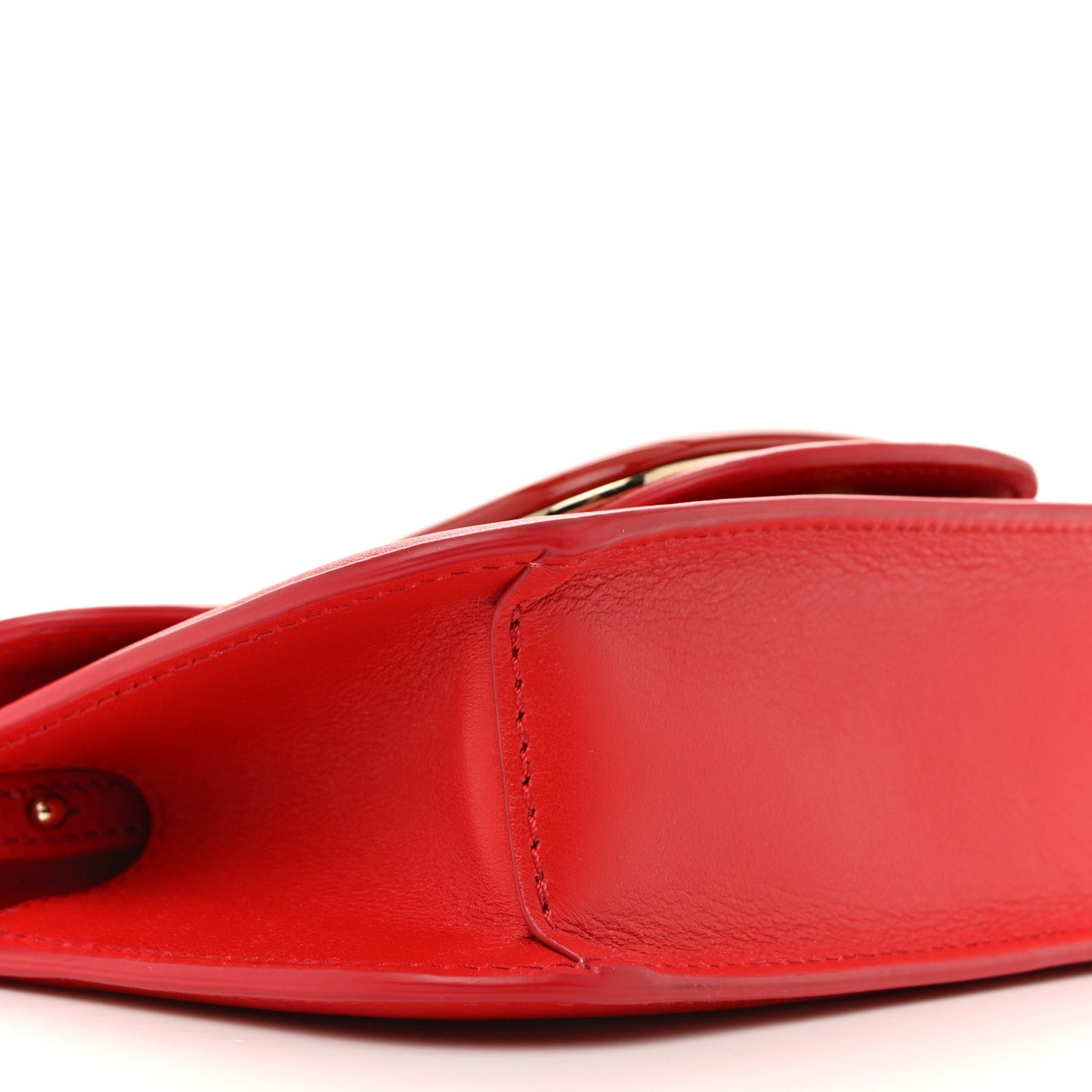 Calfskin Enamel Vlogo Small Loco Shoulder Bag Rouge Pur