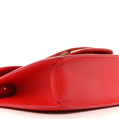 Valentino Garavani Calfskin Enamel Vlogo Small Loco Shoulder Bag Rouge Pur 8 of 10