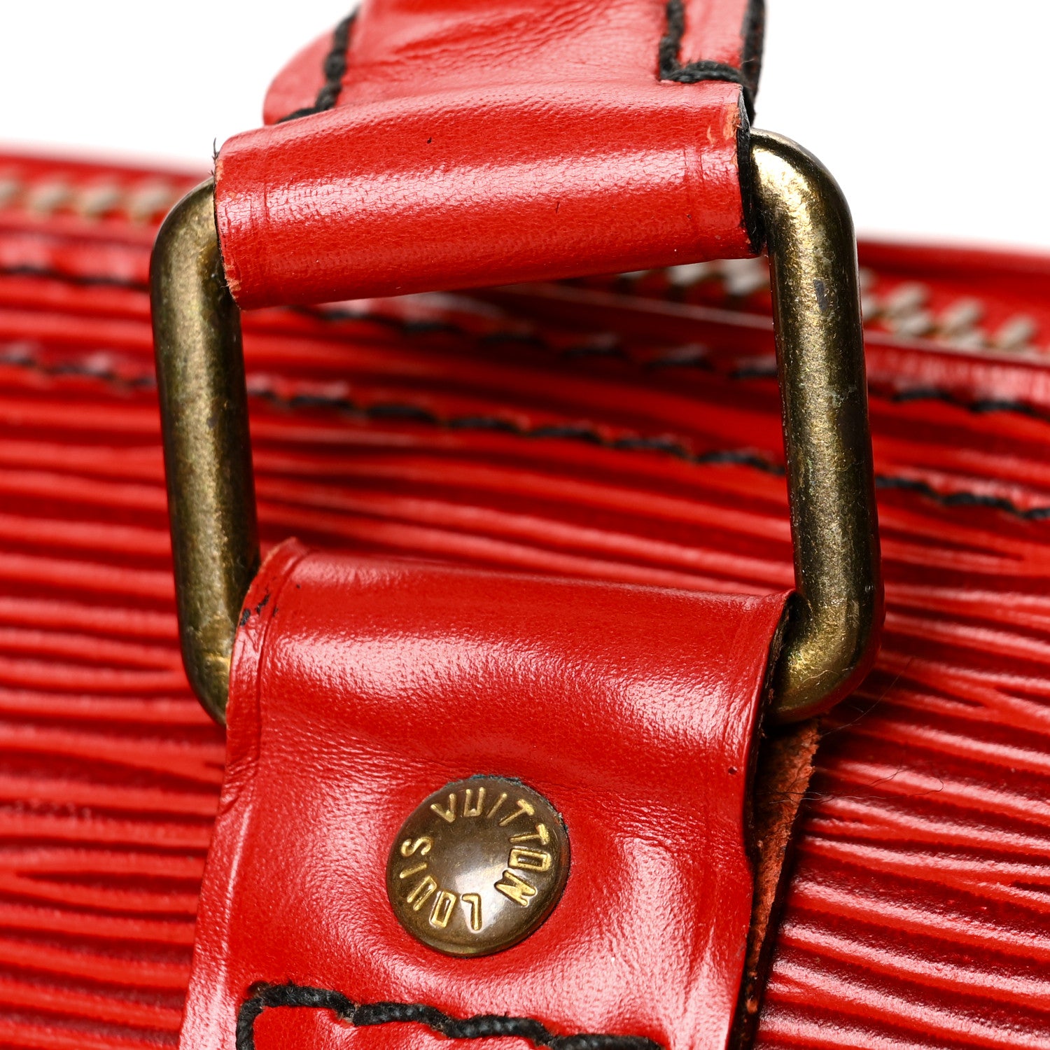 Louis Vuitton Epi Keepall 55 Castillan Red 17 of 21