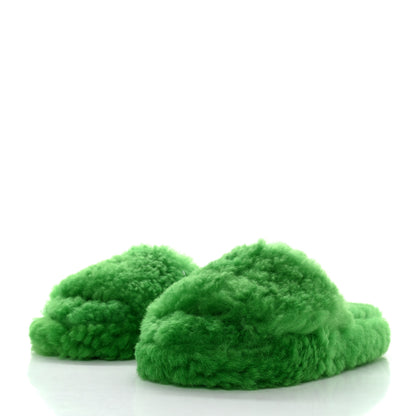 Bottega Veneta Shearling Resort Teddy Slides 40 Parakeet 3 of 6