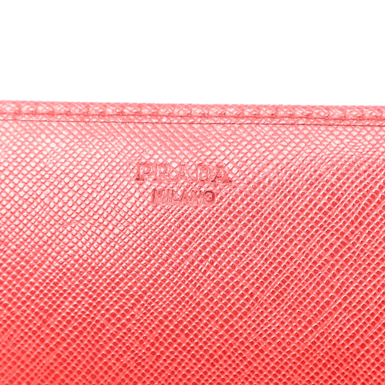 Prada Saffiano Wallet on Chain Fuoco 6 of 9