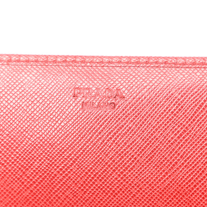 Prada Saffiano Wallet on Chain Fuoco 6 of 9