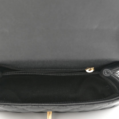 Chanel Caviar Lizard Embossed Quilted Mini Coco Handle Flap Black 5 of 11