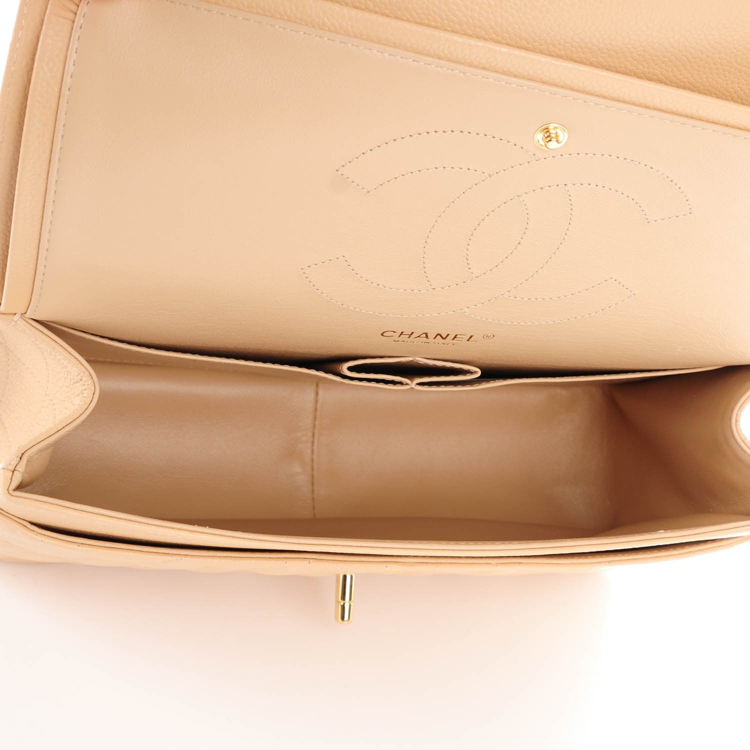 Chanel Caviar Quilted Jumbo Double Flap Beige Clair 5 of 7