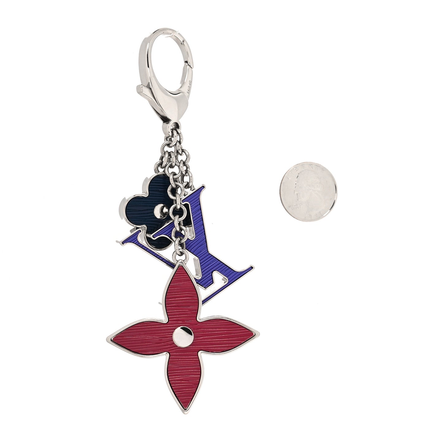 Fleur d'Epi Bag Charm Figue Fuchsia Indigo