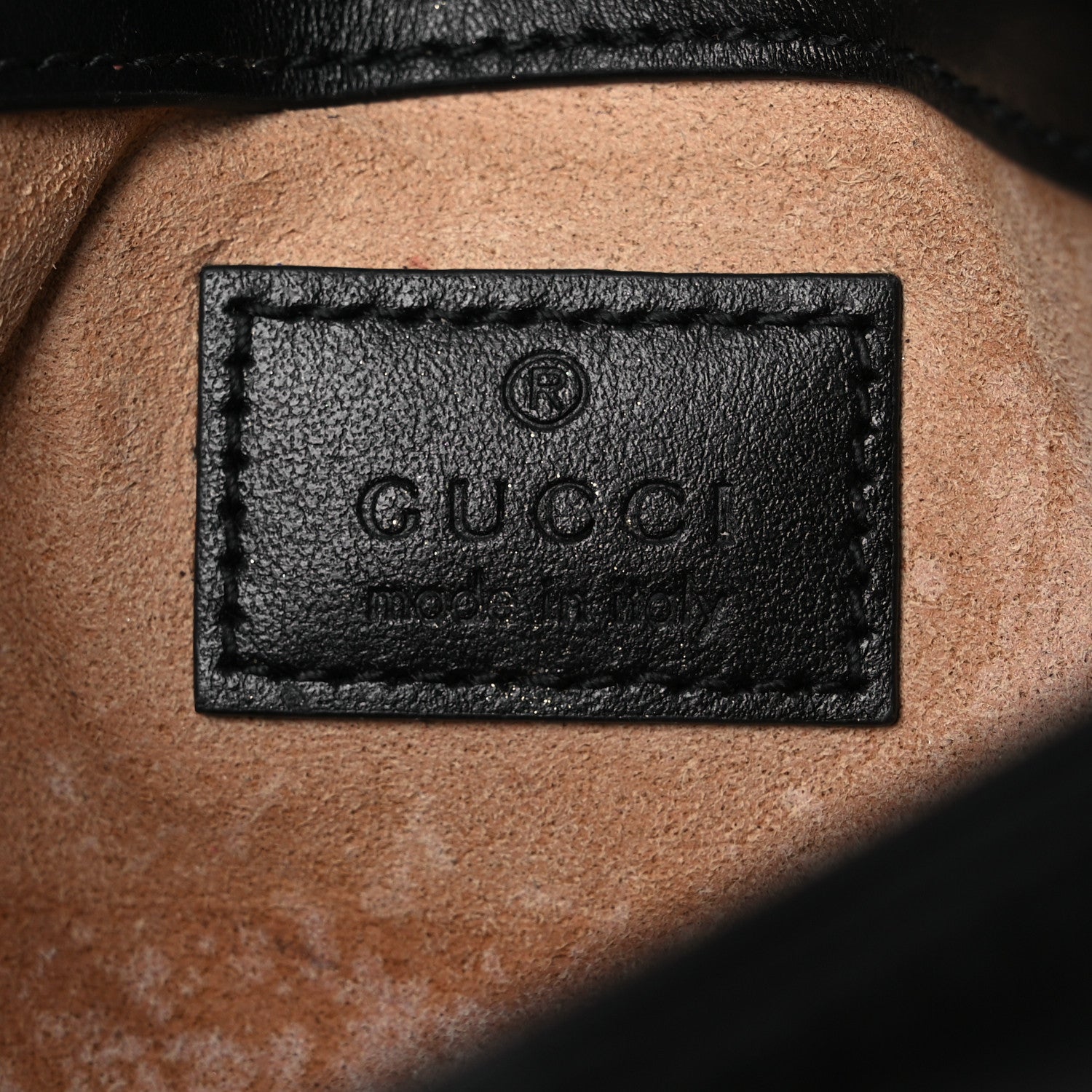 Gucci Calfskin Matelasse Super Mini GG Marmont Shoulder Bag Black 6 of 11
