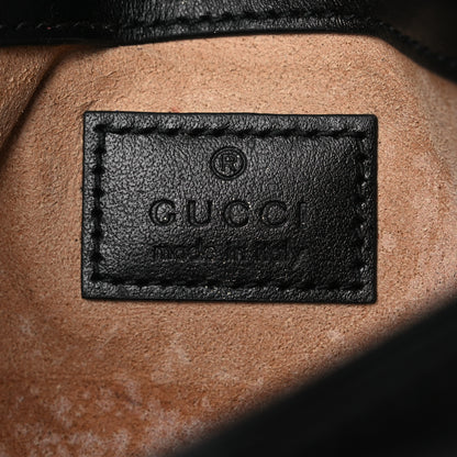 Gucci Calfskin Matelasse Super Mini GG Marmont Shoulder Bag Black 6 of 11