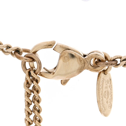 Chanel Crystal Enamel CC Necklace Light Gold 5 of 6