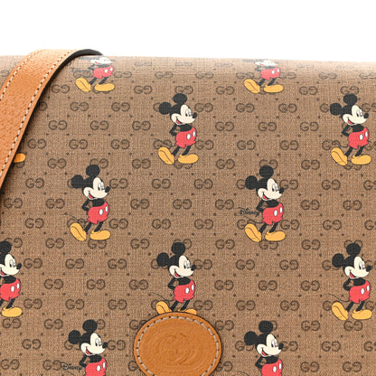 Gucci X DISNEY Mini Vintage GG Supreme Monogram Mickey Mouse Small Flap Messenger Bag Beige Vintage Sun Oil 8 of 11