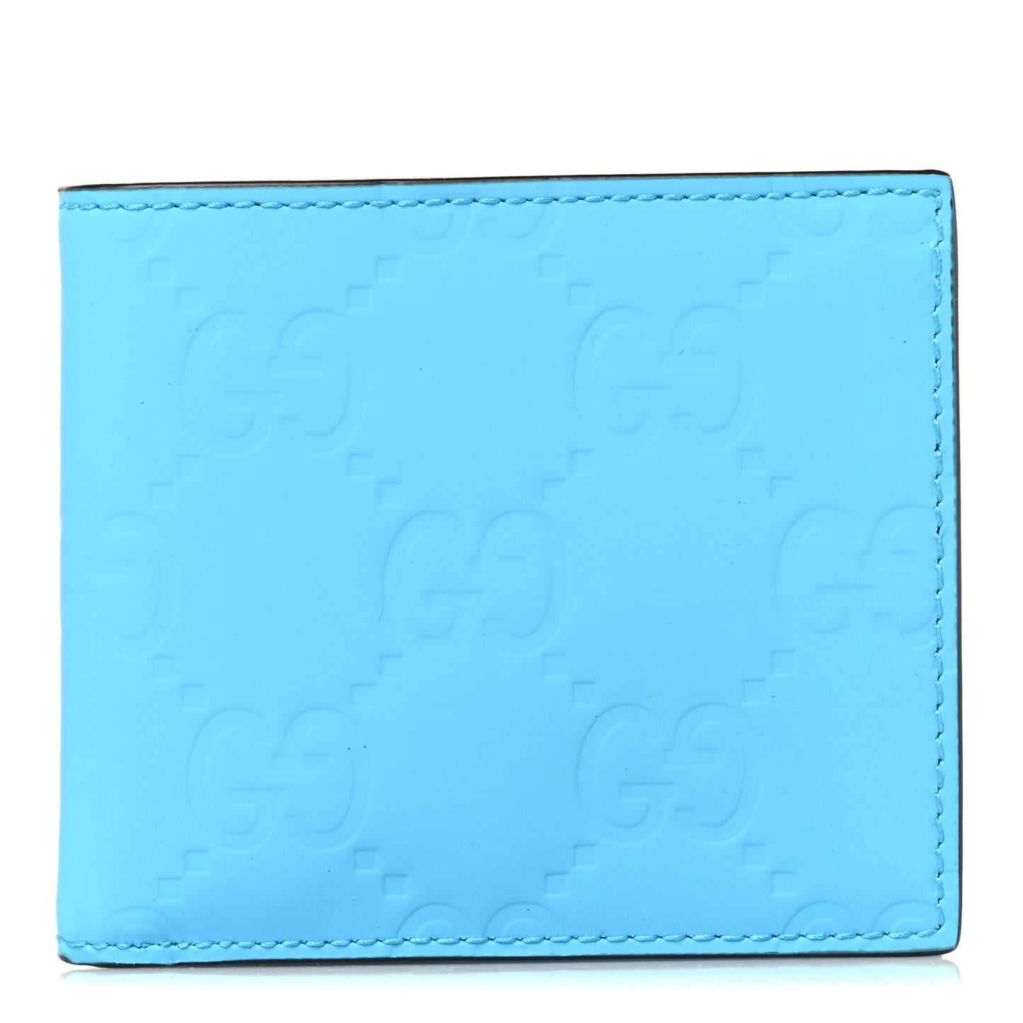 Rubber Effect GG Embossed Bi-Fold Wallet Bright Splash