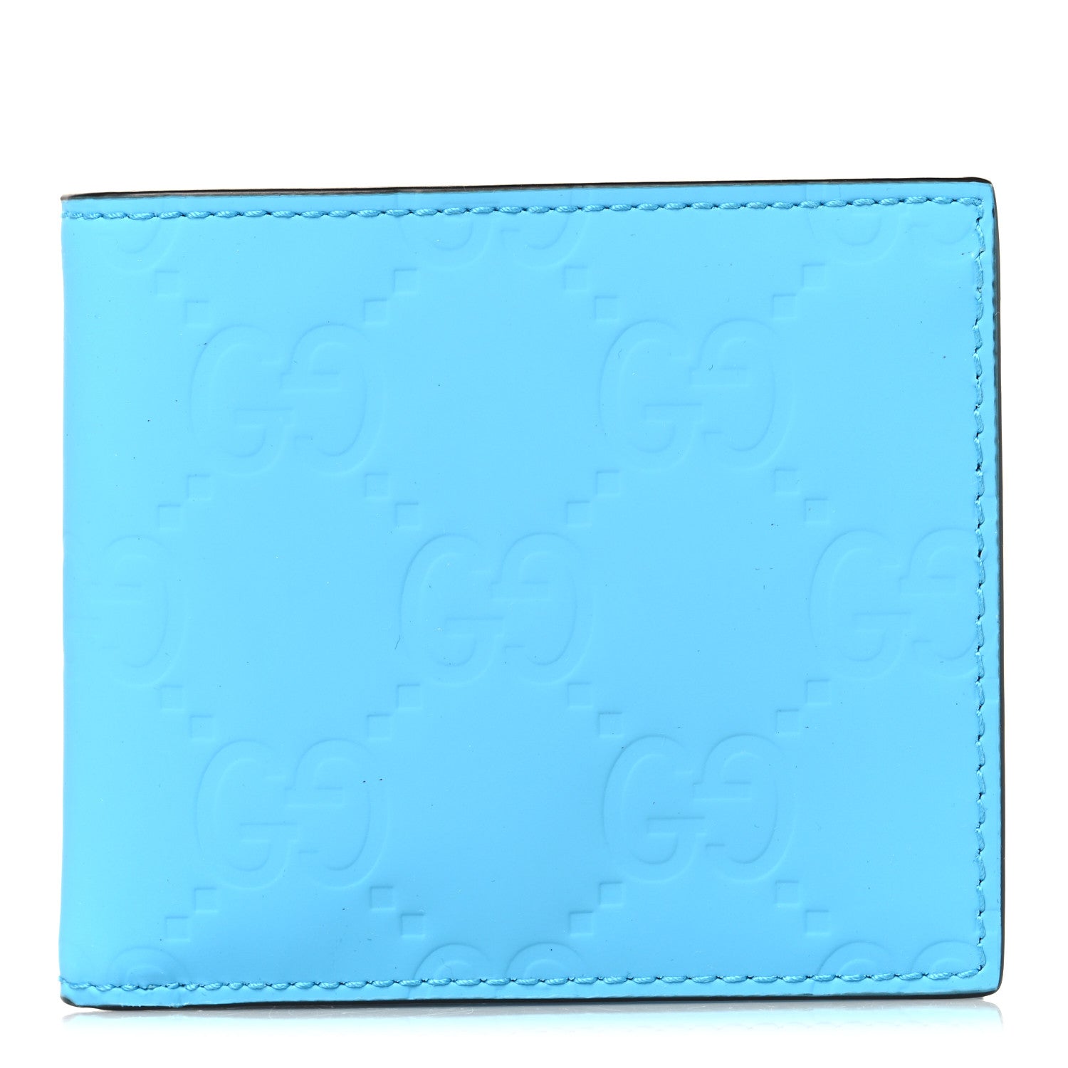 Gucci Rubber Effect GG Embossed Bi-Fold Wallet Bright Splash 1 of 8