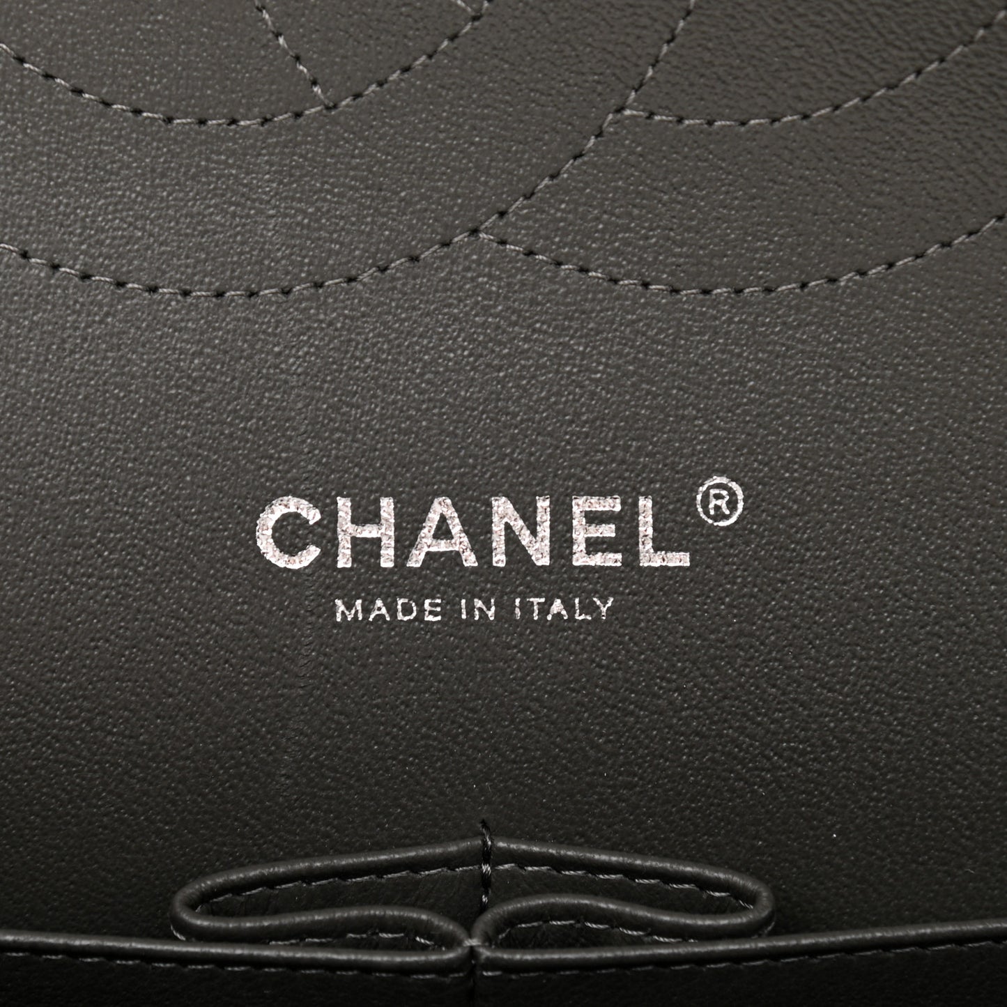 Lambskin Quilted Jumbo Double Flap Dark Grey