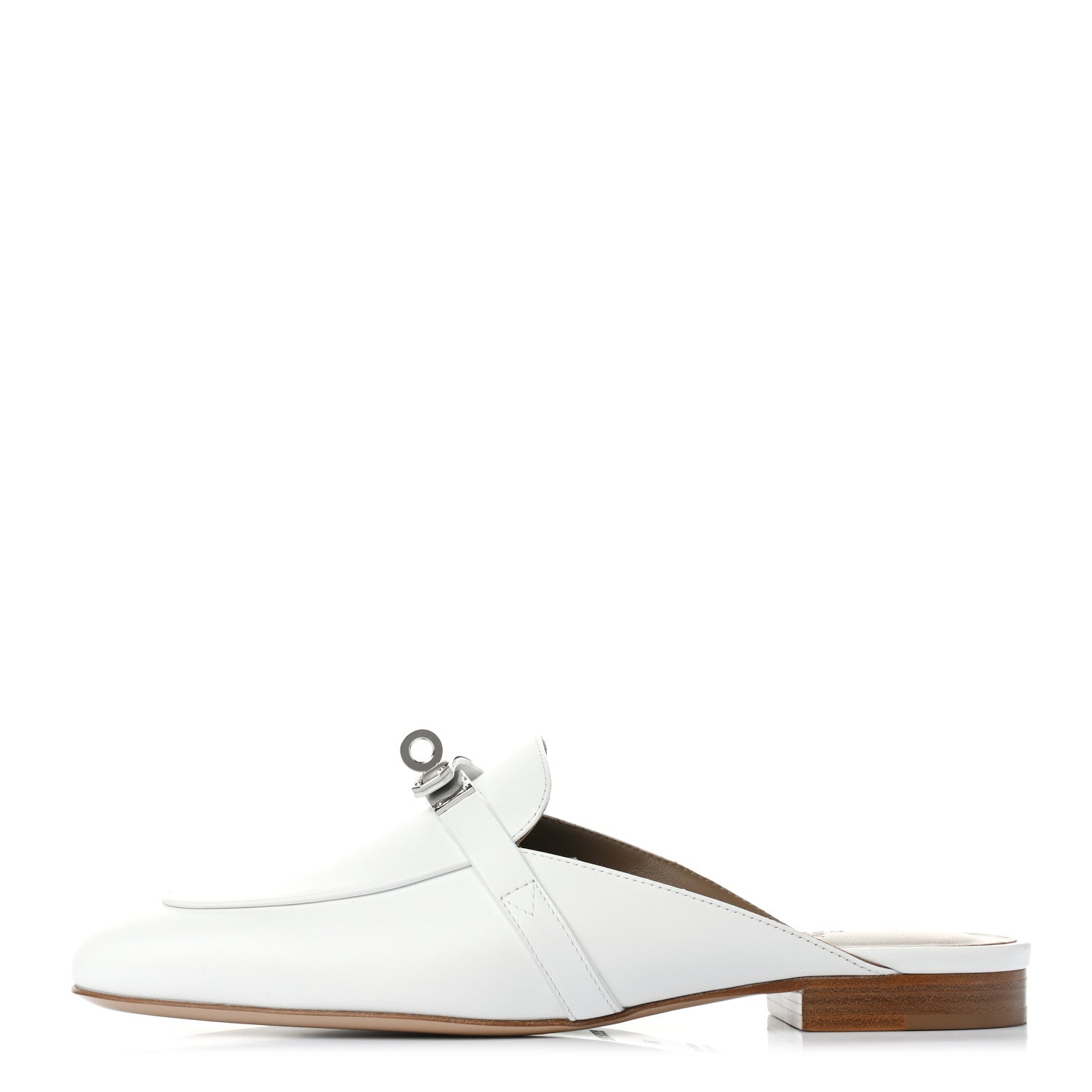 Hermes Calfskin Oz Mules 38 White 1 of 9