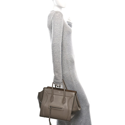 Celine Baby Grained Calfskin Medium Phantom Luggage Taupe 2 of 11