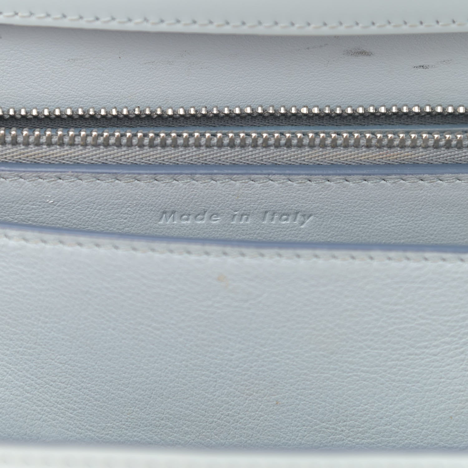 Celine Spazzolato Calfskin Medium Classic Box Flap Bag Glacier 7 of 12