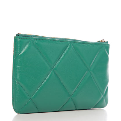 Chanel Goatskin Quilted 19 Cosmetic Case Green 2 of 7