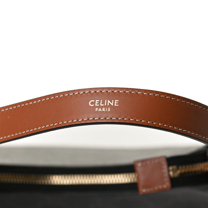 Celine Triomphe Canvas Calfskin Ava Shoulder Bag Tan 6 of 12