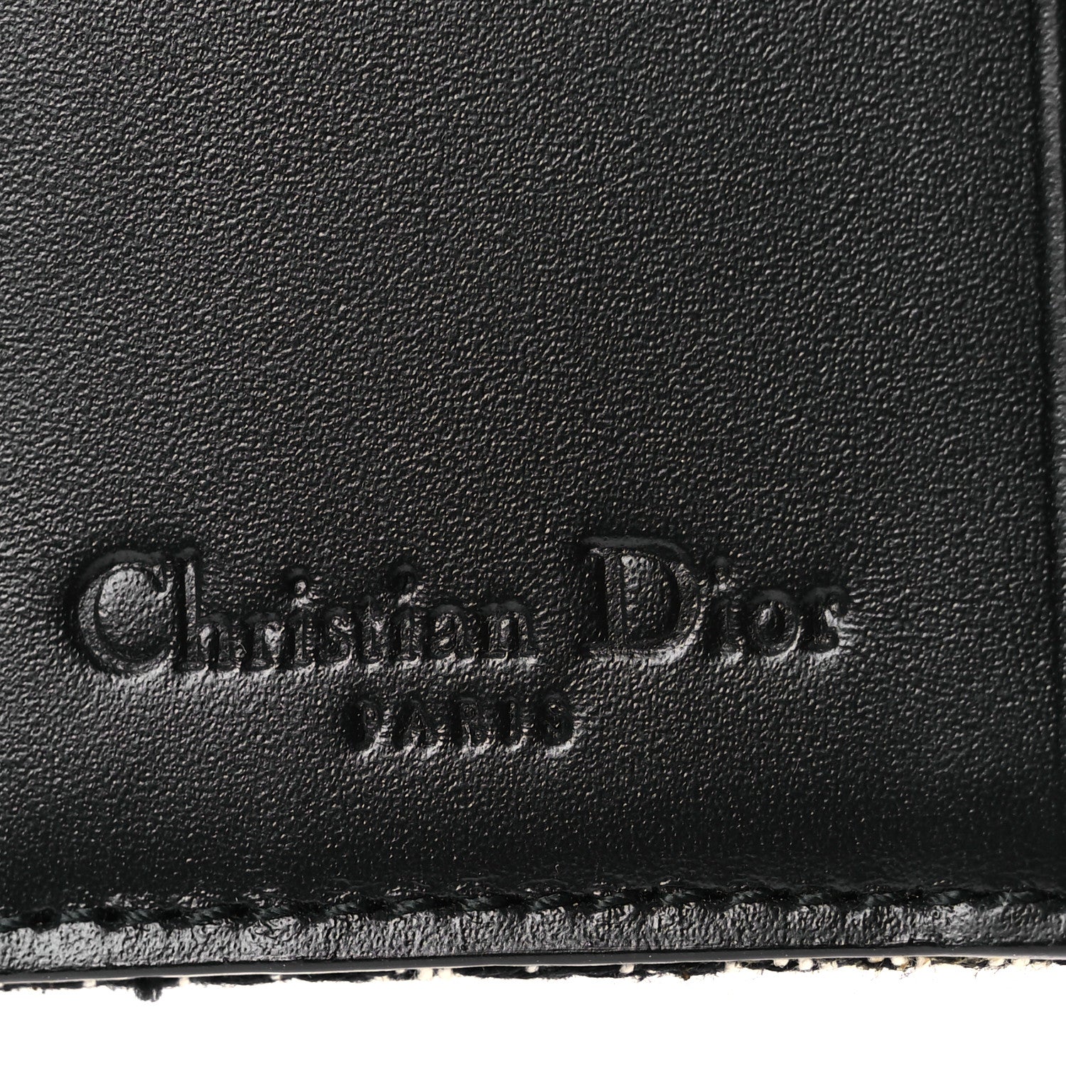 Christian Dior Monogram Compact Saddle Wallet Black 7 of 8