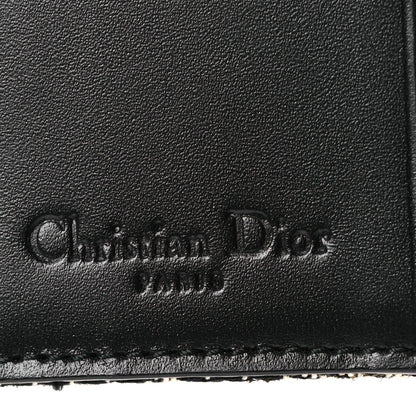 Christian Dior Monogram Compact Saddle Wallet Black 7 of 8