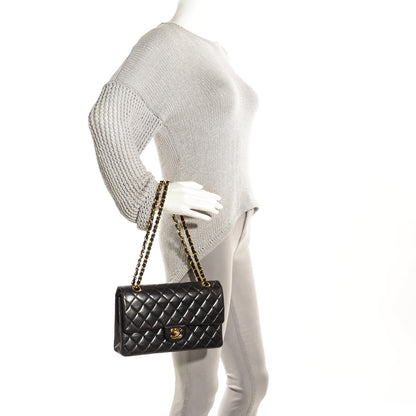 Chanel Lambskin Quilted Medium Double Flap Black 3 of 10