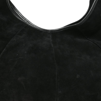 Saint Laurent Suede Buffalo Horn Mombasa Hobo Black 8 of 10