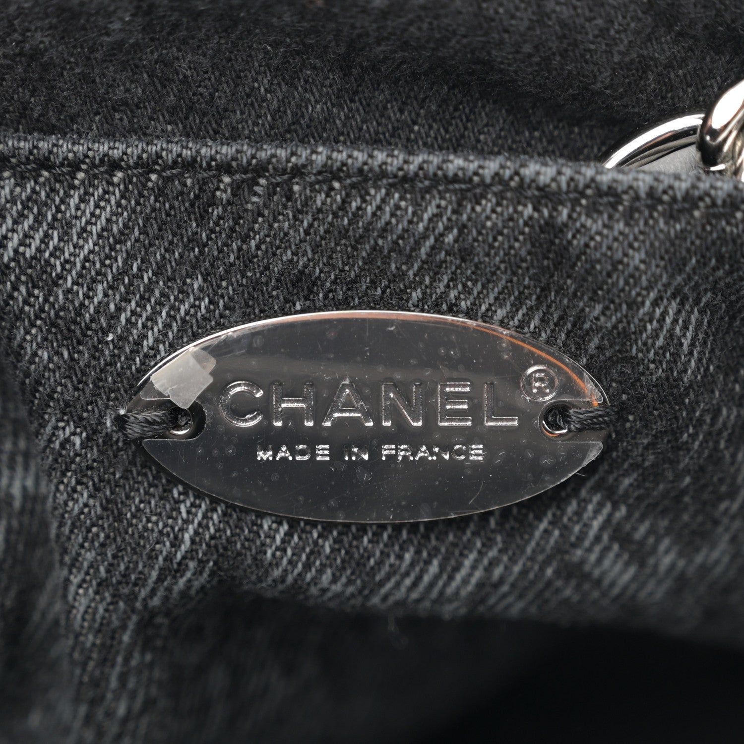 Chanel Denim Quilted Denimpression XXL Flap Grey Black 7 of 11