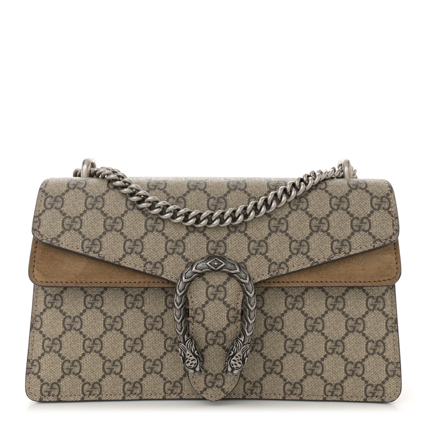 GG Supreme Monogram Small Dionysus Shoulder Bag Taupe