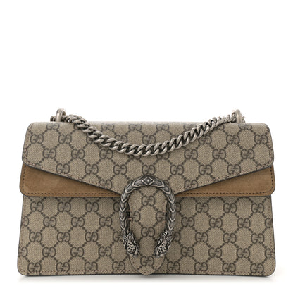 Gucci GG Supreme Monogram Small Dionysus Shoulder Bag Taupe 1 of 11