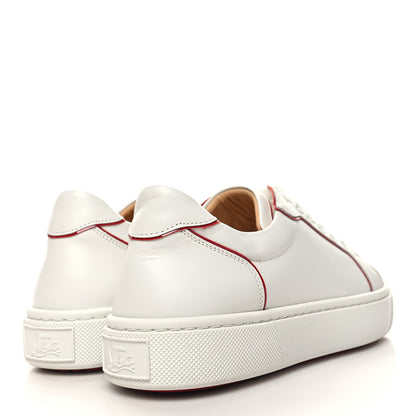 Christian Louboutin Calfskin Vieira Flat Sneakers 38.5 White Loubi 4 of 9