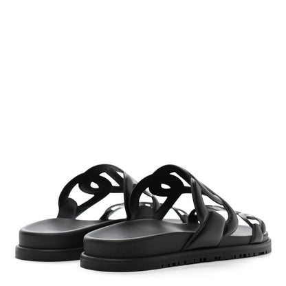Hermes Nappa Extra Sandals 39 Black 4 of 9